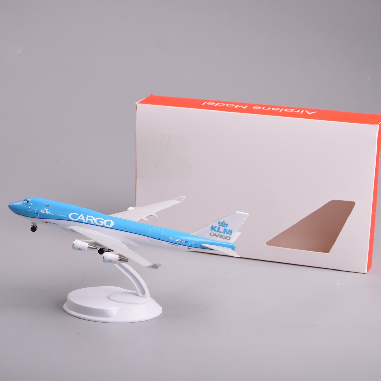 Model Airplane Plastic - Pesawat Miniatur 20cm KLM B747 Model