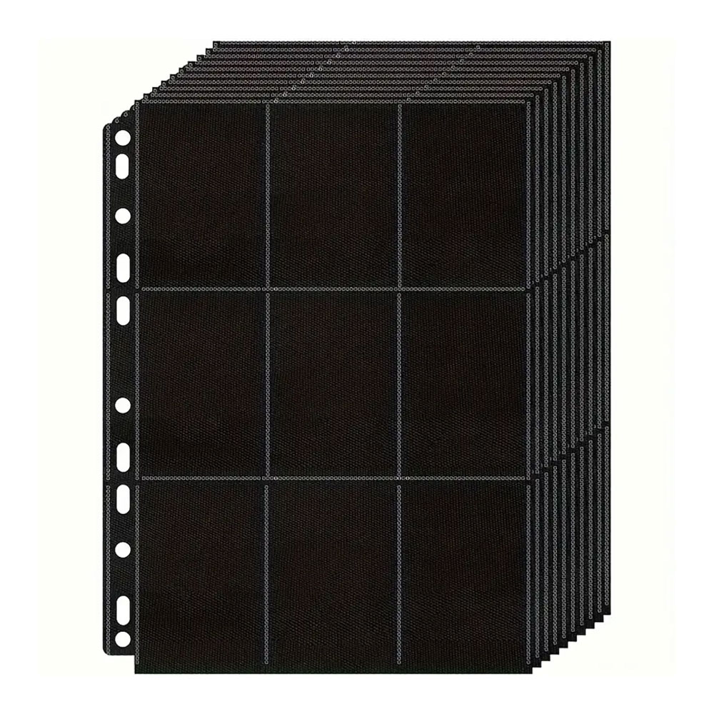 Trading Card Binder - 10 pak hitam 9 saku A4