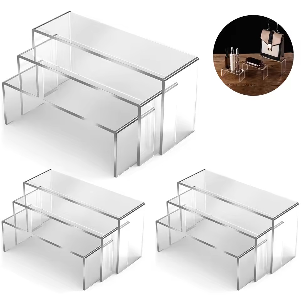 3/6/9/12 Buah Rak Display Akri - Display Risers Set ulasan dan harga